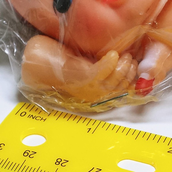 Vtg Crafty Ladies Doll Head & Hands Blue Eyes Holding Bottle in Hand Open Mouth - Picture 7 of 8